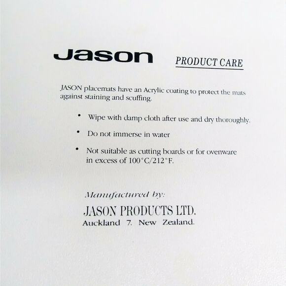 Jason Hard Placemats Set 6 Bay Rocks Lighthouse Sydney Castles Cork Back Box Vtg - Picture 9 of 9